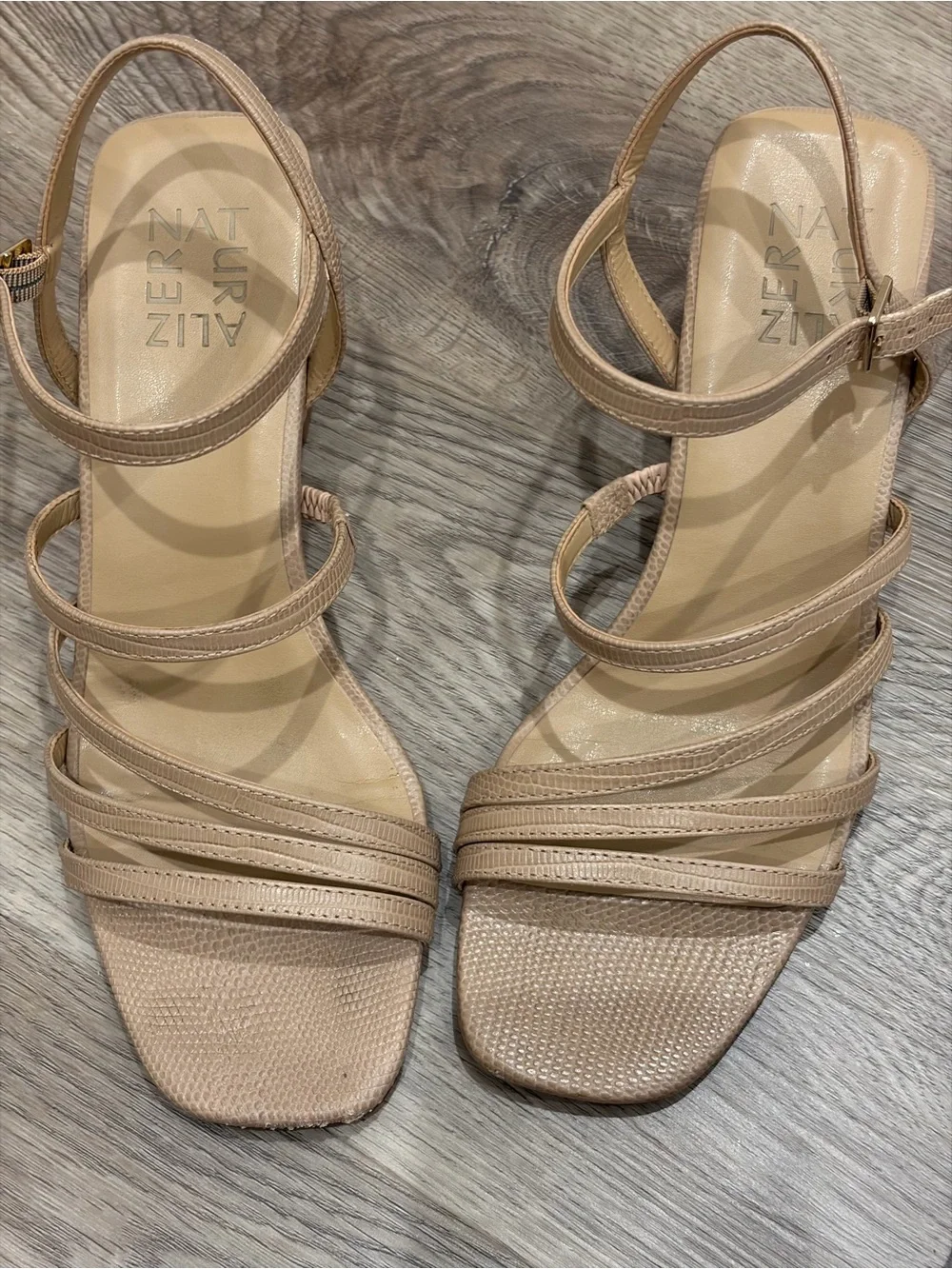 Naturalizer Women's Niko Ankle Strap Dress Sandal Crème Brulee 7.5